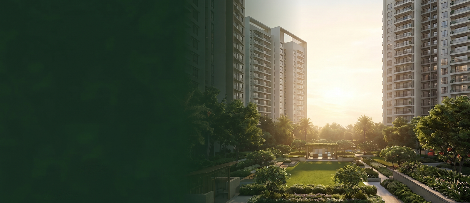 Godrej Arden residential towers and landscaped greens